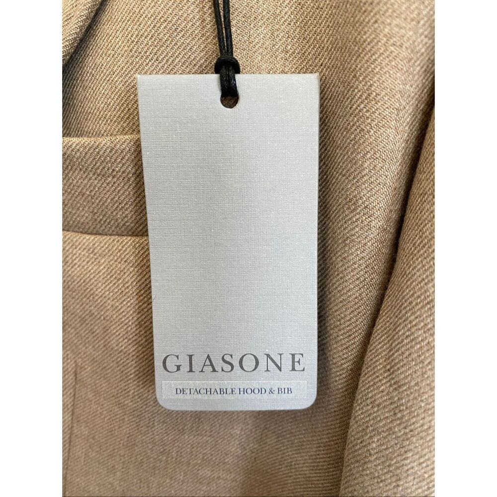 GIASONE Austin Hood Detachable Casual Blazer Jacket Camel Sport Coat Sz 44 R NEW - Picture 8 of 11
